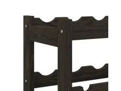 vidaXL Weinregal für 12 Flaschen Schwarz Massivholz Kiefer 43 x 25 x 38 cm