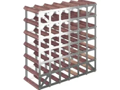 vidaXL Weinregal für 42 Flaschen Braun Massivholz Kiefer 61 x 22,5 x 61 cm