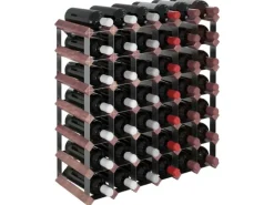 vidaXL Weinregal für 42 Flaschen Braun Massivholz Kiefer 61 x 22,5 x 61 cm