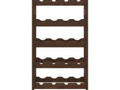 vidaXL Weinregal für 20 Flaschen Braun Massivholz Kiefer 43 x 25 x 70 cm