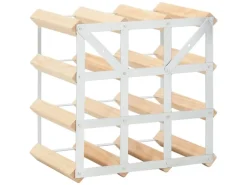 vidaXL Weinregal für 12 Flaschen Massivholz Kiefer