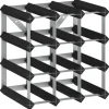 vidaXL Weinregal für 12 Flaschen Schwarz Massivholz Kiefer 32,5 x 22,5 x 32,5 cm