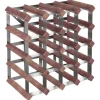 vidaXL Weinregal für 20 Flaschen Braun Massivholz Kiefer 41,5 x 22,5 x 41,5 cm