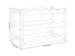 vidaXL Weinregal für 12 Flaschen Massivholz Nussbaum