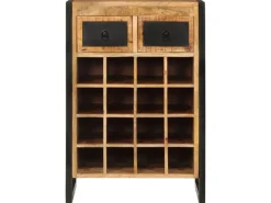 vidaXL Weinregal für 16 Flaschen Massivholz Mango