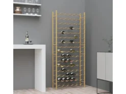 vidaXL Weinregal für 96 Flaschen Golden Metall