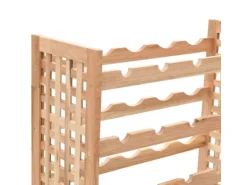 vidaXL Weinregal für 25 Flaschen Nussbaumholz Massiv 63x25x73 cm