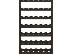 vidaXL Weinregal für 42 Flaschen Schwarz Massivholz Kiefer 62,5 x 25 x 102 cm