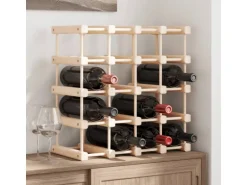 vidaXL Weinregal für 20 Flaschen 46,5x23x46,5 cm Massivholz Kiefer