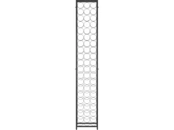 vidaXL Weinregal für 57 Flaschen Schwarz 34x18x200 cm Schmiedeeisen