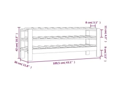 vidaXL Weinregal 109,5x30x42 cm Massivholz Kiefer