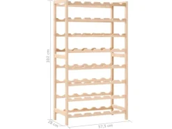 vidaXL Weinregal Zedernholz 57,5 x 28 x 102 cm