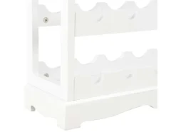 vidaXL Weinschrank Weiß 70 x 22,5 x 70,5 cm MDF