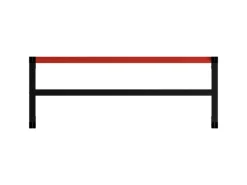 vidaXL Werkbankgestell Metall 150x57x79 cm Schwarz und Rot