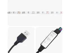 vidaXL Wohnwand mit LED 8-Tlg Schwarz Eichen-Optik 3402922