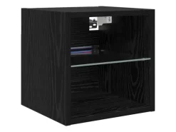 vidaXL Wohnwand mit LED 8-Tlg Schwarz Eichen-Optik 3402922