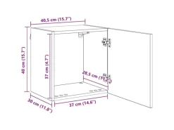 vidaXL Wohnwand 4-Tlg Altholz Holzwerkstoff 3402779