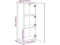 vidaXL Wohnwand 4-Tlg Altholz Holzwerkstoff 3402779