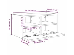 vidaXL Wohnwand 4-Tlg Artisan-Eiche Holzwerkstoff 3402780