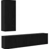 vidaXL Wohnwand 5-Tlg Schwarz Eichen-Optik Holzwerkstoff 3402778