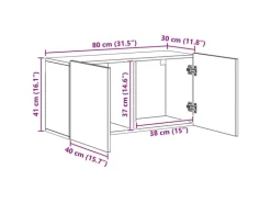 vidaXL Wohnwand 5-Tlg Schwarz Eichen-Optik Holzwerkstoff 3402769