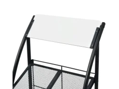 vidaXL Zeitschriftenständer 47 x 40 x 134 cm Schwarz und Weiß A4