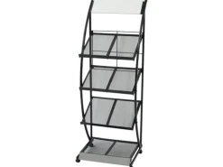 vidaXL Zeitschriftenständer 47 x 40 x 134 cm Schwarz und Weiß A4