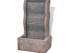 vidaXL Zimmerbrunnen mit LED-Licht Polyresin 28,5 x 20,5 x 49,5 cm