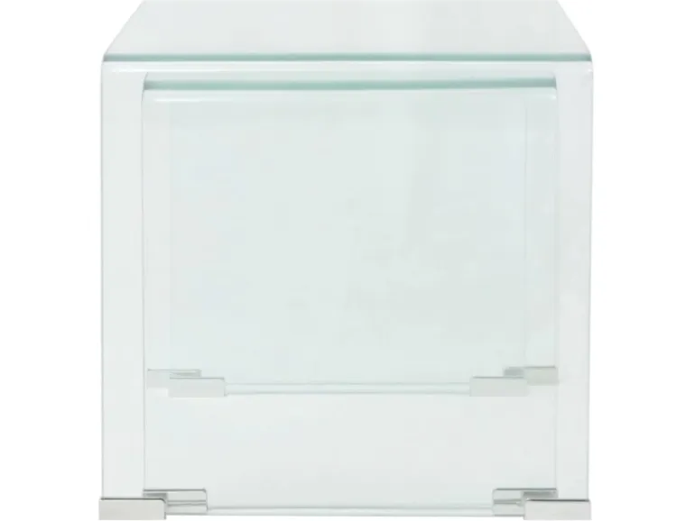vidaXL Zweiteiliges Satztisch-Set aus gehärtetem Glas Transparent 244191