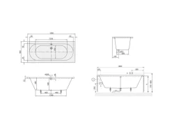 Villeroy & Boch Badewanne 190 x 90 cm O.novo Duo Weiß