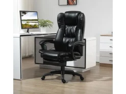 Vinsetto Bürostuhl mit Fußstütze Massagefunktion