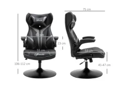 Vinsetto Gaming Stuhl mit Kopfkissen 67 x 70 x 106-112 cm