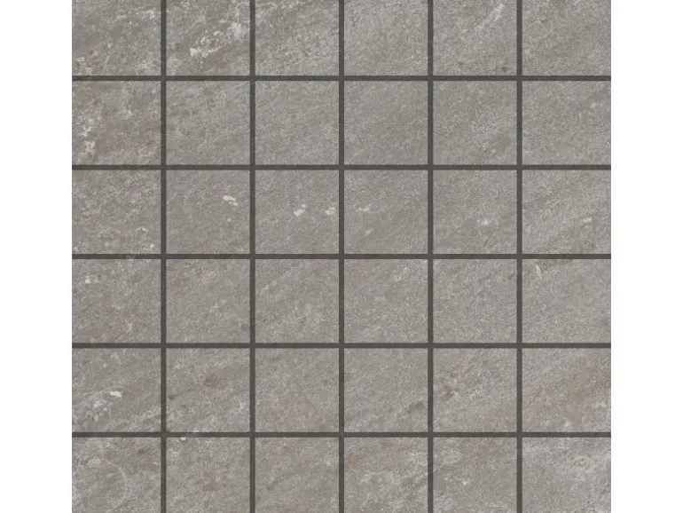 Vitra Mosaikfliese Olympus Feinsteinzeug Grau 30 cm x 30 cm
