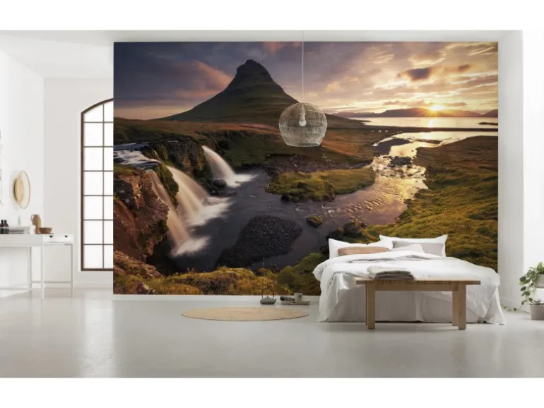 Vlies Fototapete Guten Morgen auf Isländisch 400x250 cm