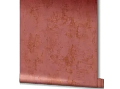 Vliestapete Nabucco Putzstruktur Vintage-Look Rot-Kupfer