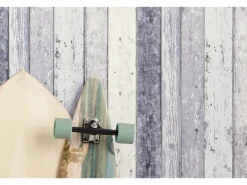 Vliestapete Surfing & Sailing Holz Blau FSC®