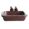 Vogeltränke 30 cm x 30 cm Rot