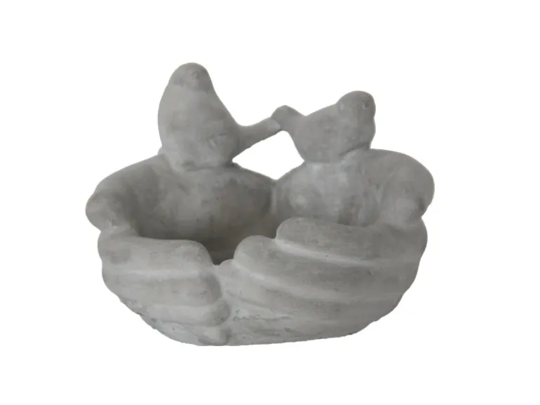 Vogeltränke 15 cm x 16 cm Zementgrau