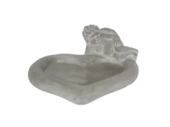 Vogeltränke 26 cm x 31 cm Zementgrau