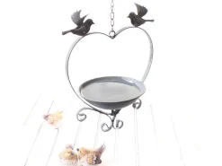 Vogeltränke Hängend Herz Metall 59 cm