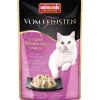 Vom Feinsten Katzen-Nassfutter in Sauce Lachs und Huhn 50 g