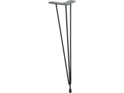 Wagner Designfuß Hairpin Leg Retro 12 cm x 12 cm x 40 cm Stahl Schwarz