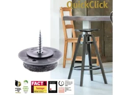 Wagner Filzgleiter 12-teilig QuickClick Ultrasoft Slim Ø 25 mm Schwarz-Grau