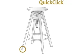 Wagner Filzgleiter 12-teilig QuickClick Ultrasoft Slim Ø 25 mm Schwarz-Grau