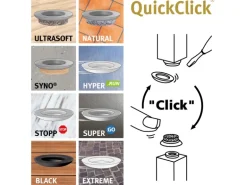 Wagner Filzgleiter 12-teilig QuickClick Ultrasoft Slim Ø 25 mm Schwarz-Grau