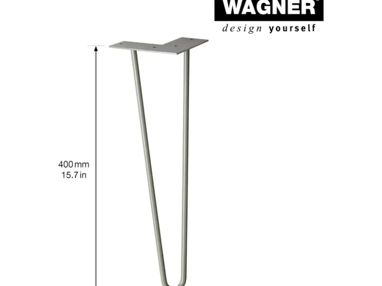 Wagner Möbelbein Hairpin Länge 400 mm Moss Grey