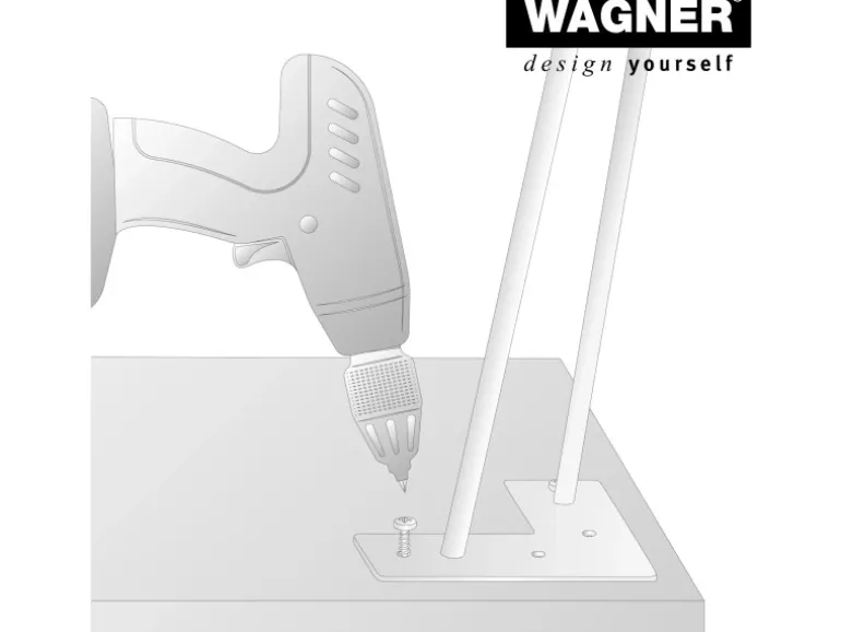 Wagner Möbelbein Hairpin Länge 200 mm Light Grey