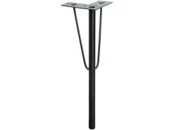 Wagner Möbelbein Hairpin Leg Retro 12 cm x 12 cm x 40 cm Stahl Schwarz