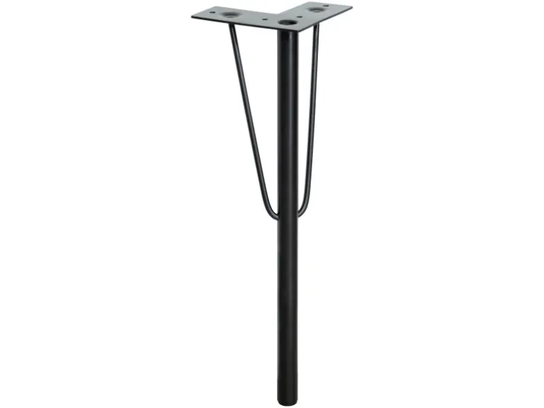 Wagner Möbelbein Hairpin Leg Retro 12 cm x 12 cm x 40 cm Stahl Schwarz