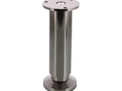 Wagner Möbelfuß Ø 3,8 cm Länge 15 cm - 16,5 cm Edelstahl-Optik
